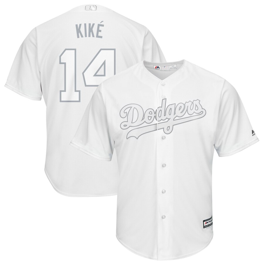 Men Los Angeles Dodgers #14 Kike white MLB Jersey->los angeles dodgers->MLB Jersey